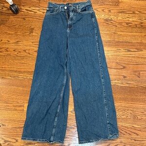 BDG High Waisted A Wide Dark Denim Jeans